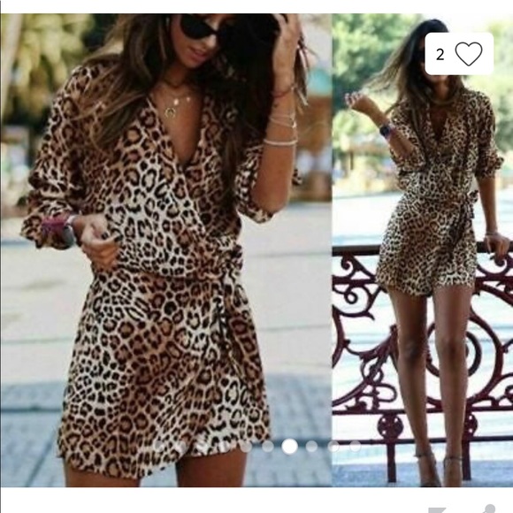 EUC ZARA leopard print romper - Picture 2 of 7